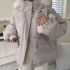 Mulheres para baixo parkas alien kitty 2021 inverno mulheres faux peles colar casacos moda sólido encapuçado engrossar casaco quente feminino outwear tops