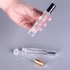 La bouteille de pulvérisation de parfum transparent transparente de verre transparent de 10 ml carrée peut remplir le conteneur cosmétique de voyage vide