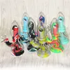 Eye mini bubbler Hookahs silicone smoking pipes Water Pipe multiple Color Silicon Oil Rigs Bongs with 14mm Glass Bowls