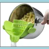 Colanders Strainers Kitchen Tools Kitchen, Dining Bar Home & Garden Strain Strainer, Clip On Sile Colander, Fits All Pots And Bowls Drop Del