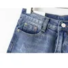 Pantalones vaqueros lavados rectos de cintura alta de verano para mujer, pantalones cortos crudos para mujer, versión coreana 210507