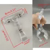 Advertising Display POP Plastic Rotatable Price Sign Memo Card Paper Holder Clip Clear Movable Rubber Lining Retail Promotion 20pcs