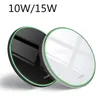 Pad caricabatterie wireless Qi da 10 W 15 W per IPhone 12 13 pro max mini 11 XS 8 Specchio ricarica rapida Samsung S20 con scatola al dettaglio Nuovo