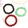 8mm colored glass bracelets imitation agate women wear stretch bracelet advertising promotion small gifts random mix color