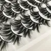 Kabarık Mink Kirpikler 16 Çift 5D Kirpik Göz El Yapımı Bireysel Yanlış Kirpikler Yumuşak Doğal Uzun Kalın Makyaj Araçları Fabrika Tedarik