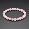 Natural Crystal Stone Pärled Strands Charm Armband Elastic Bangle for Women Girl Party Club Yoga Jewelry