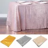 228x335cm Rectangular Table Cover Glitter Sequin Cloth Rose Gold Silver cloth for Wedding Party el Home Decoration 210626