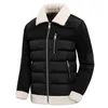 Hommes Hiver Vintage Casual Suede Polaire Col Chaud Épais Parkas Veste Manteau Hommes Outwear Fahsion Poches Classique Parka Mâle Plus 211204