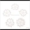 Sewing Notions Tools Apparel Drop Delivery 2021 5Pcs Cotton Embroidered Flower Patches Appliques For Clothes Dress Bag Decor Slpz8