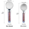 Shower Head 3 Modes Bathroom Adjustable Jetting Saving Water High Pressure Anion Filter SPA 210724