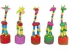 2021 아기 교육 장난감 나무 다채로운 춤 기린 학습 장난감 18cm 높은 나무 동물 장난감 홈 장식
