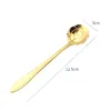 10pic/set Cute Stainless Steel Flower Teaspoon Dessert Coffee Spoon Golden Sakura Rose tools