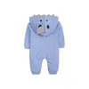 Cartoon Shark Mit Kapuze Overalls Säuglingsspiel Outfits Baumwolle Zipper kleinkind Herbst Overall Neugeborenen Einteiliges M3617