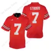 2021 Nouveau NCAA College Ohio State Buckeyes Football Jersey 7 C.J. Stroud Rouge Taille S-3XL Tout Cousu Jeunes Adultes