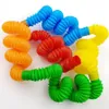 Decompressione Mini tubo Sensoriale Fidget Twist Tubi Giocattolo Stress Ansia Sollievo Spremere Stretch Soffietto telescopico Pipa Dito Giocattoli divertenti