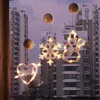 2021 nuove luci a ventosa natalizie a LED pupazzo di neve decorazioni per alberi di Natale luci decorative per finestre luci sospese creative di Natale