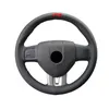 Steering Wheel Covers 15 Inches Hand Sewing Soft Artificial Leather Braid With Needle And Thread Car For Vts