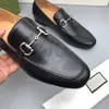 Man Designer Äkta Läder Bogue Klänning Skor Mens Fashion Brand Business Slip On Loafers Men Casual Flats Storlek 38-45