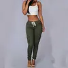 Große weiße Hosen Jogger Frauen Plus hohe Taille Jogger Damen Hosen Militär 210915