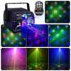 DJ Disco Laser Lighting LED Sound Aktiverad RGB Party Light 64 Mönster Strobe Projektor Stage Lampa för Familj Bröllopsfält