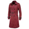 Zoulv 2021 Male Winter Clothing Long Jackets Coats British Style Overcoat Men Trench Coat Classic Double Breasted Men's