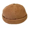 BeanieSkull Caps Retro Beanie Sailor Hat Docker Cap Corduroy Brimless With Adjustable Worker Decor Pros225571460