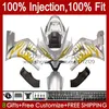 Injection Mold Fairings For KAWASAKI NINJA ZX-6R ZX-636 ZX 6R 600 CC 6 R ZX636 03-04 Bodywork 8No.170 ZX 636 600CC ZX6R 03 04 ZX600C ZX600 2003 2004 OEM Bodys yellow silvery