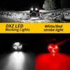 Car LED Work Light Bar 4X4 Offroad Headlight 9SMD 9V-60V Double Color White Red Flash Spotlights for SUV ATV Motorcycle Flashing