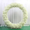 Artificial Flor Fileira Arranjo Suprimentos Decoração Para Casamento Ferro Arco Arco Party Silk Rose Hydrangea Peonies Flores Suporte