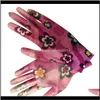 Jednorazowe kobiety antypoślizgowe czyszczenie sprzątania oddychające rękawiczki damskie kwiat drukowane nylon pu ogrodnictwo sx6hu laza