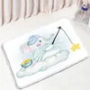 Badmatten Leuke cartoon Dierolifant Bear Kinderen Slaapkamer Deur Tapijt Kinderen Badkamer vloer Mat Non-slip Badtapijt Tapijt Decor