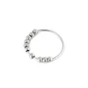 3 Colors Stainless Steel Flexible Beads Ring Women Stress Anxiety Finer Rings Gift for Love Friend Size 5-12