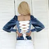 Women's Jumpsuits Sexy Backless Panelled Lace Up Square Collar Velvet Bodysuits Women 2022 ELegant Long Sleeve Open Crotch Bodysuit Tops