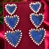 GODKI Iced out Hip Hop Heart Earrings For Women Wedding Geometric Drop Earring Brincos Female DIY Fashion Jewelry Gift