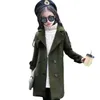 Девушки зимние куртки длинные шерстяные пальто для детей повседневные осенние детская одежда подростковая одежда 6 8 12 лет 210528