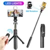 5 In 1 Selfie Stick Tripod with Light Remote Control for Mobile Wireless Bluetooth Stabilizer Holder for Phone iPhone Samsung H1105700366