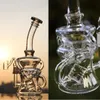 9,5 Zoll Wasserpfeifen dickes Glas Wasserbongs Chicha Recycler Bohrinseln dicke Gläser Rauchrohr mit 14 mm Banger-Zigarette