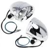 Iluminación para motocicleta, 1 par, 10W, faros delanteros universales para motocicleta, luz antiniebla tipo bala Retro para motocicleta, luz auxiliar para Harley