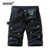 Summer Mens Casual Pants Shorts Chinese Style Crane Embroidery Pure Cotton Harajuku Street Men's Overalls Comfortable 210716