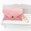 Unissex designer chave bolsa de couro moda chaveiros mini carteiras moeda titular do cartão crédito 19 cores epacket