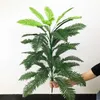 90cm 39 Heads Tropical Tree Large Artificial Plants Fake Palm Tree Big Monstera Silk Palm Leaf False Coconut Tree For Home Decor 210624