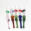 Roken Nectar Kits met Domeless Quartz Nail 14mm Nector Boorplatforms Glazen Bongs Waterleidingen Siliconen handpijp