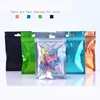 wholesale 8513cm One side clear colored Resealable Zip Mylar Bag Aluminum Foil Bags Smell Proof Pouches Jewelry bag Food Bean Baga288422530