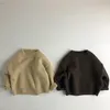 Bebê meninos meninas roupas de tricô primavera outono crianças pullovers topos bebê meninas meninos manga longa suéteres cor sólida