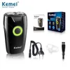 Kemei Electric Shaver Men Beard Trimmer Våt och torr Beard Razor Professional Floating 3D Head Shaving Trimmer Machine 45g P0817