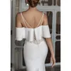 Yaz Kadınlar Uzun Parti Kapalı Omuz Fırfır Beyaz Dantel Seksi Bodycon Maxi Elbise 210415