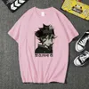 Trevo preto manga curta o-pescoço casual streetwear anime t-shirt homem y0809