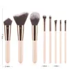 Wholesale 8pcs Pink Makeup Brushes Wood Handle Foundation Blending Power Eye Face Gradual Change Cosmetic Beauty maquillaje