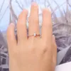 ing 925 Sterling Silver 3x6mm Marquise Rainbow Blue Natural Moonstone Engagement Wedding Ring för Kvinnorgåva