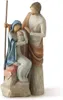 Дерево Уиллоу Святая Семейство скульптура и фигура Иисуса вручную. 039 Рождение H11063709387